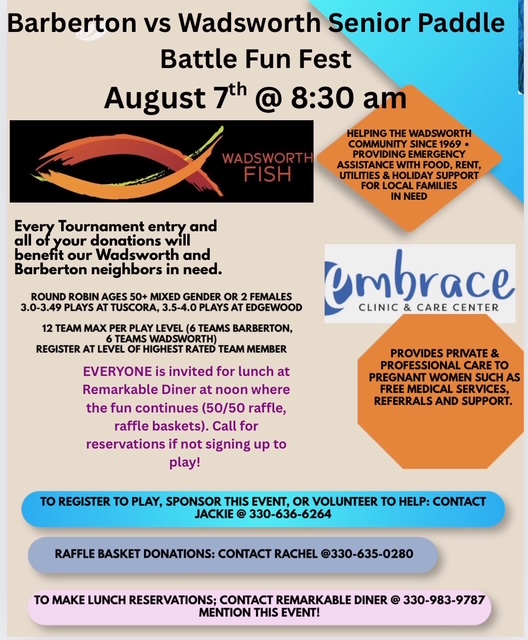 Barberton vs. Wadsworth Senior Paddle Battle Fun Fest Poster